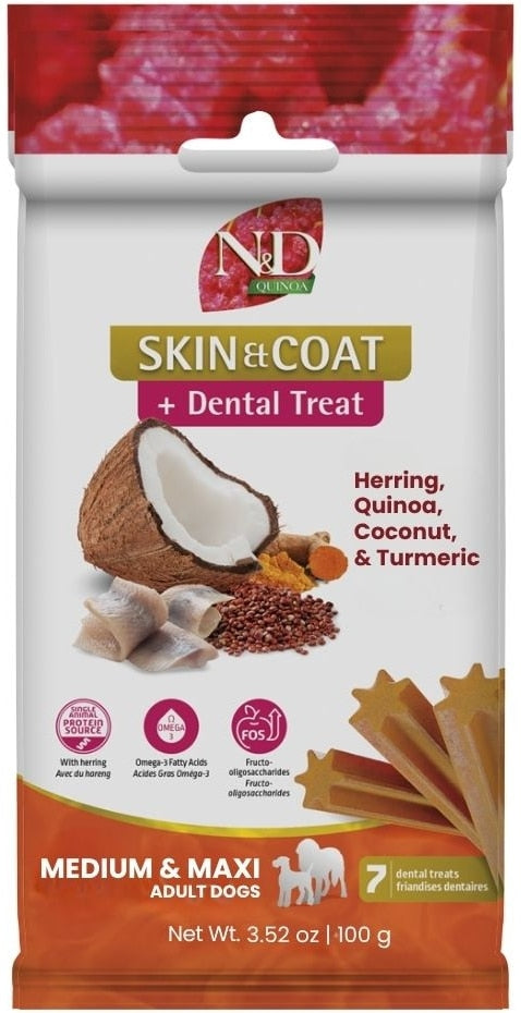 Farmina N&D: Dog Dental Treats - Skin & Coat Herring