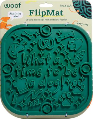 Woof: Dog Toy Lick Mat FlipMat - Green