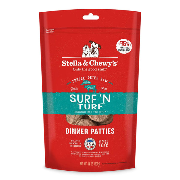 Stella & Chewy's: Freeze-Dried Raw Dinner Patties - Surf 'N Turf 14oz Bag