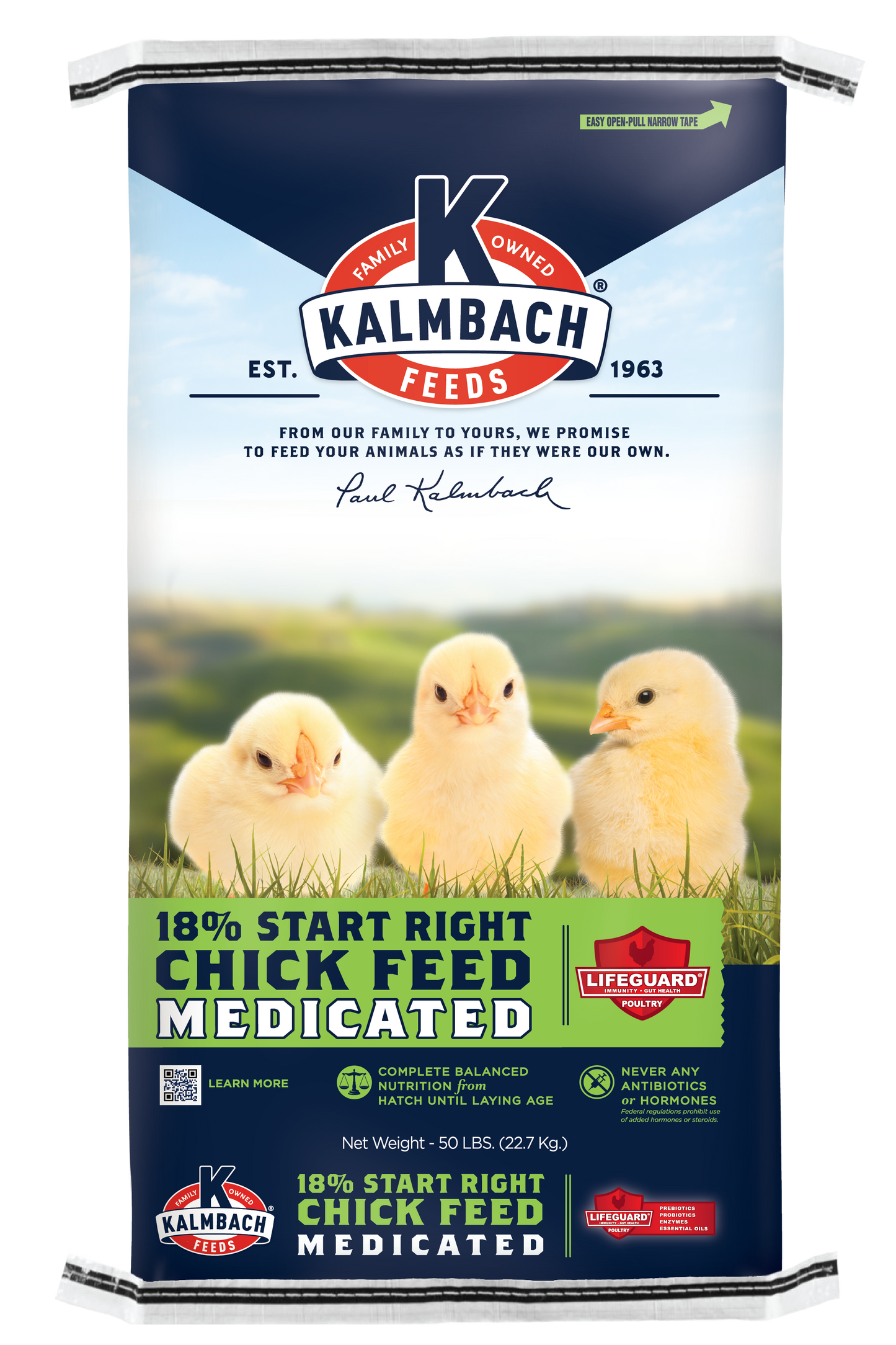 Kalmbach 18% Start Right® Chick Feed (Medicated) 50 lb