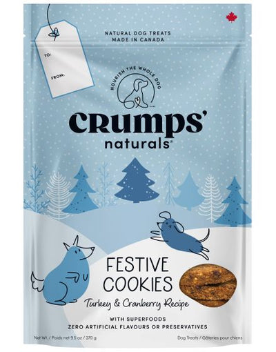 Crumps Naturals Festive Cookies Turkey & Cranberry 9.5 oz