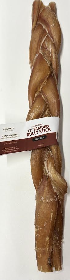 Pawradise: 12" Braided Bully Stick