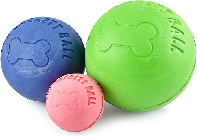 SPOT Ethical Barrett Ball Virtually Indestructible Rubber Ball | Small Dog Toy Red