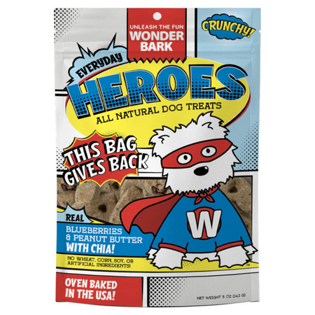 Wonder Bark Everyday Heroes -Blueberries + Peanut Butter with chia