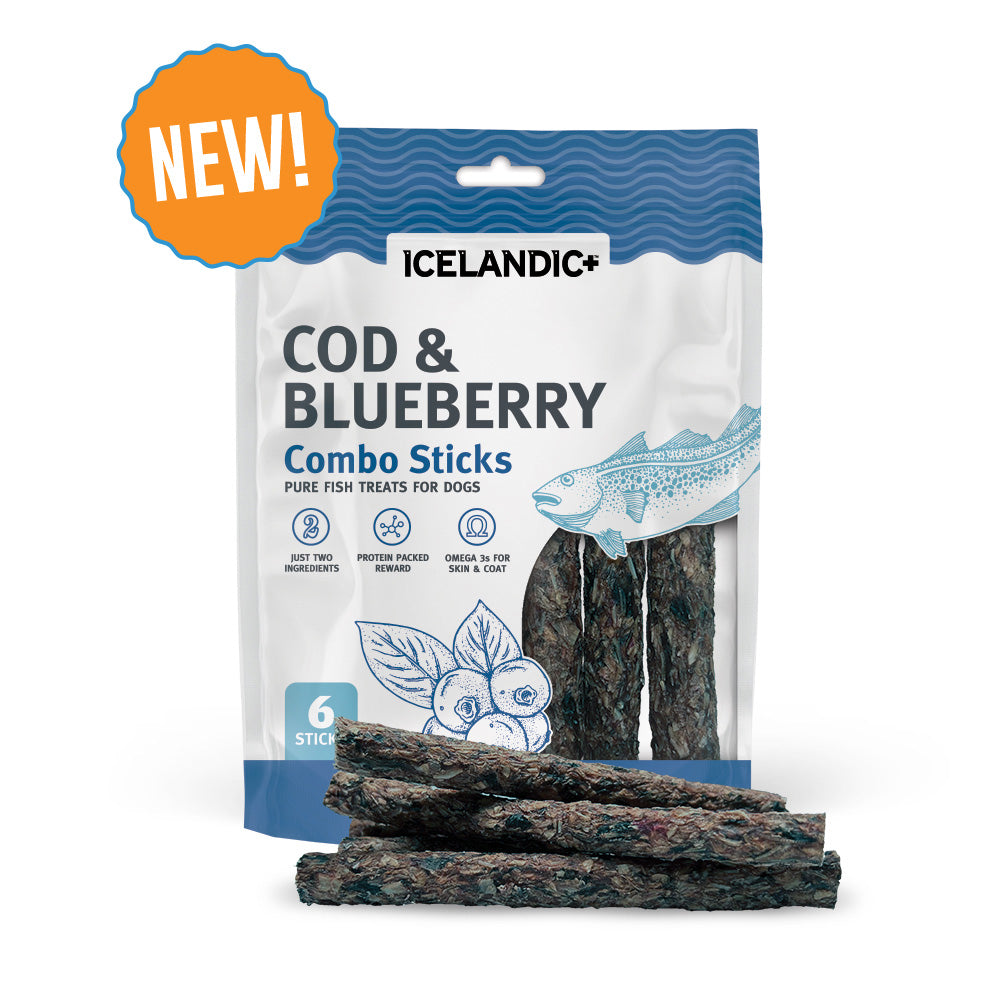 Icelandic Cod & Blueberry Combo Sticks