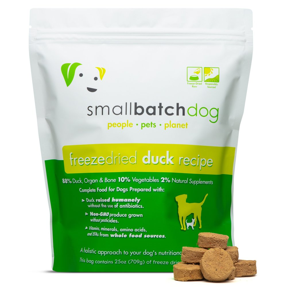 Small Batch Dog Freeze dried Duck Recipe 25 oz