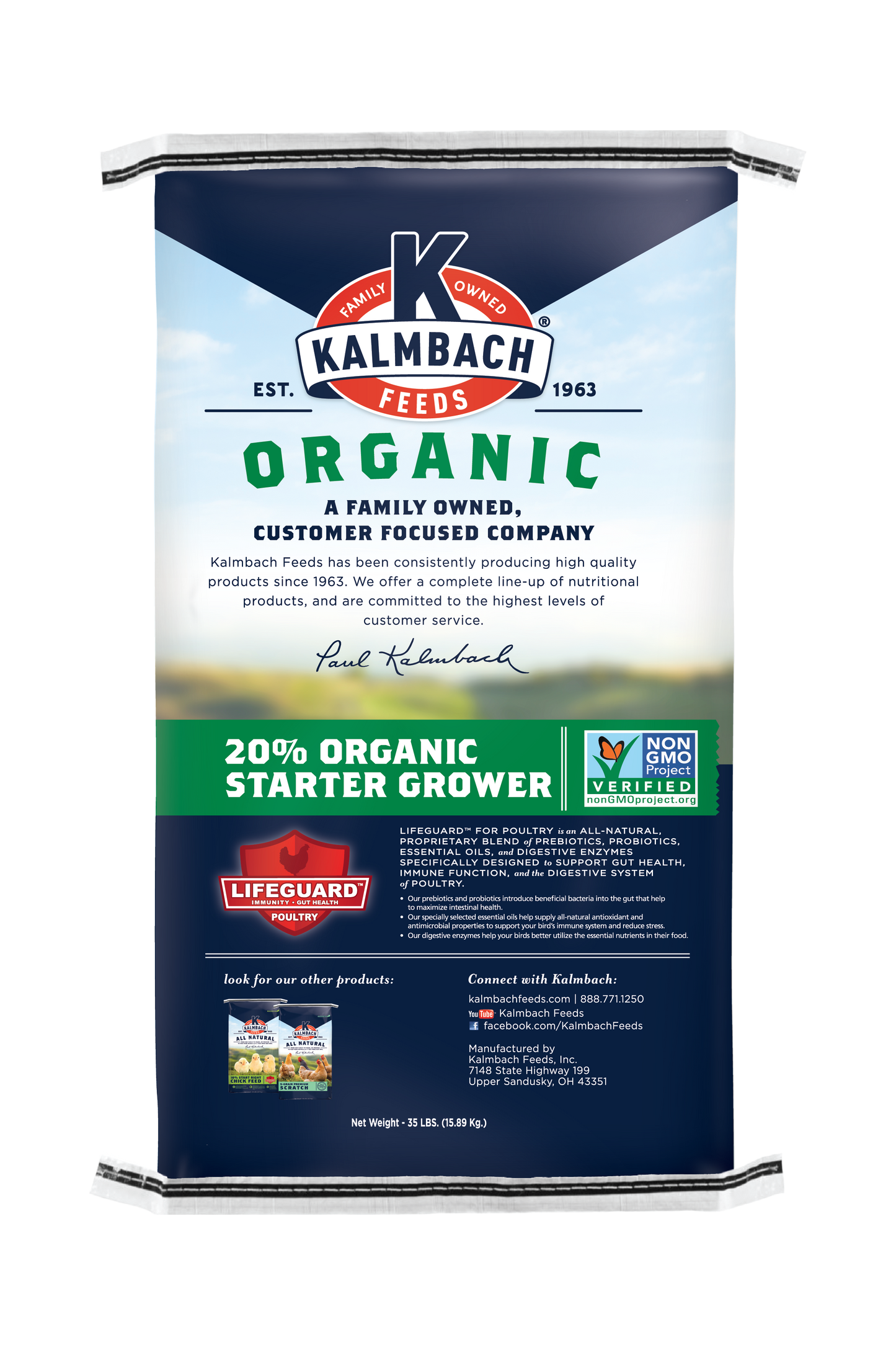 Kalmbach ORGANIC meat bird 20% 35 lb