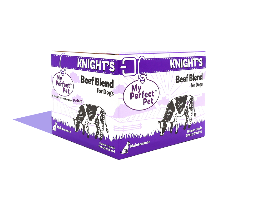 My Perfect Pet: Knight's Beef Blend- for Dogs 3lb Box with 12 Individual Wrapped Bars