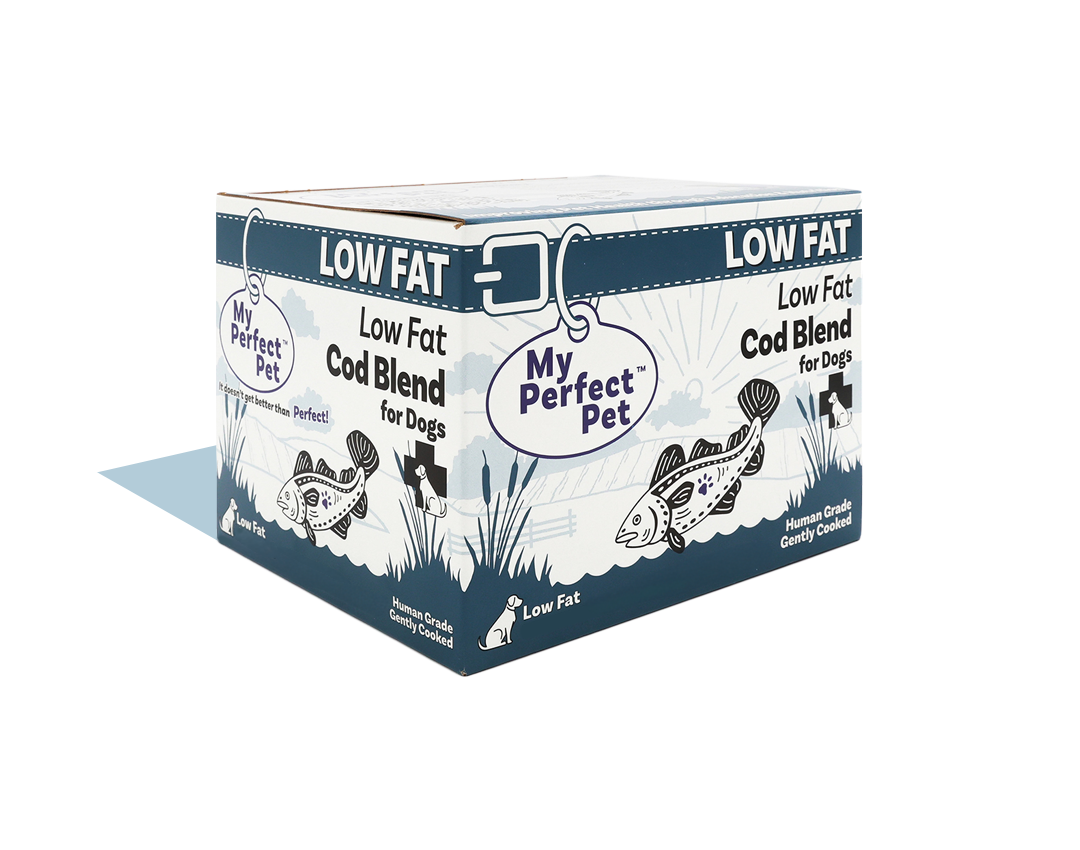 My Perfect Pet: Low Fat Cod Blend - for Dogs 3lb Box with 12 Individual Wrapped Bars