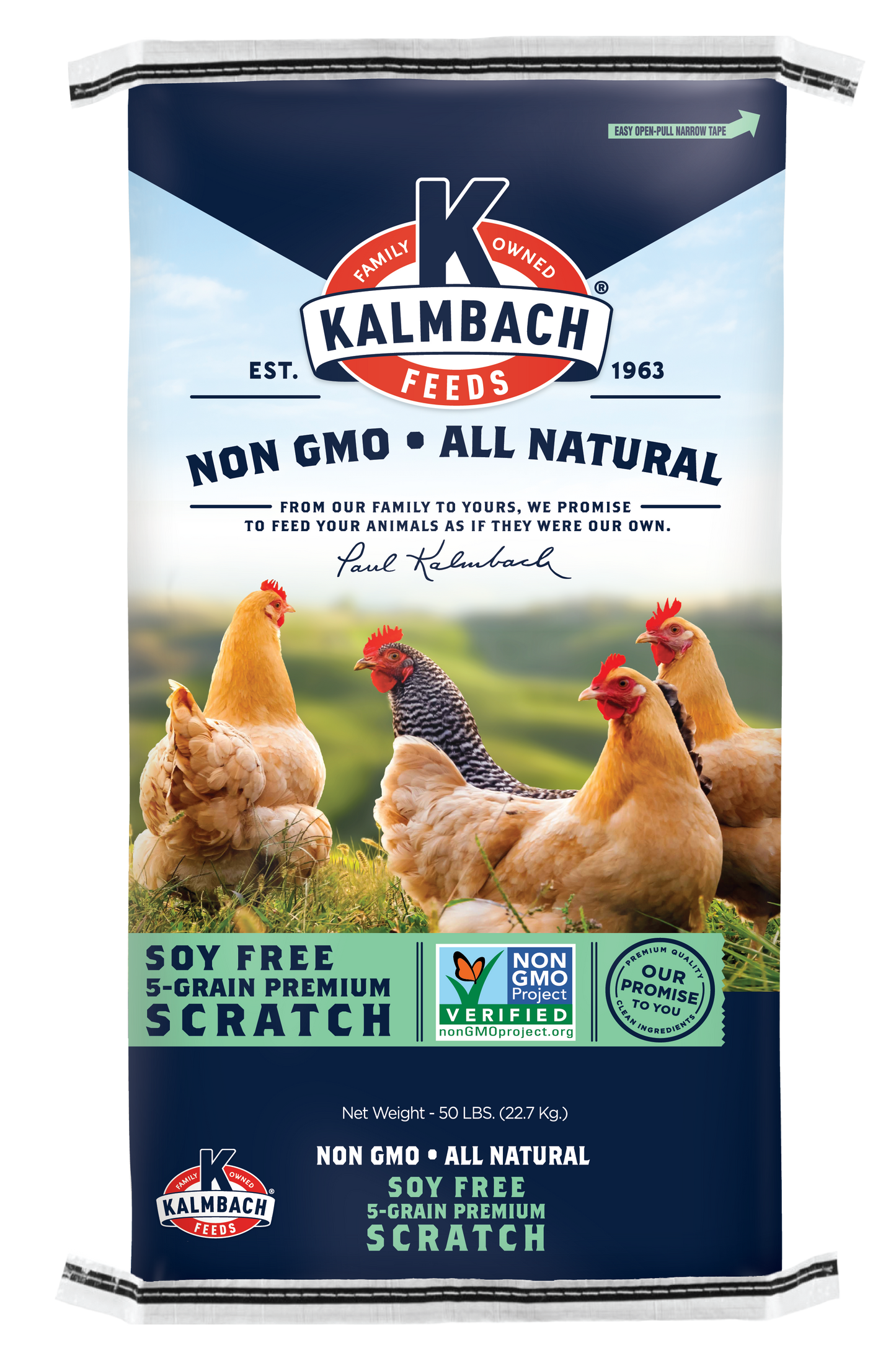 Kalmbach Soy-Free 5-Grain Premium Scratch (Non-GMO) 50 lb