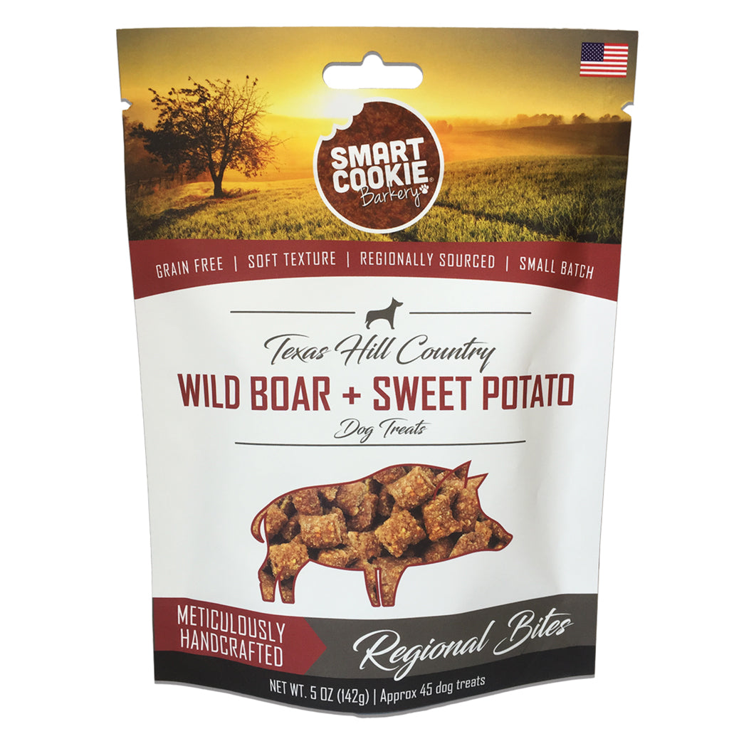Smart Cookie Barkery Wild Boar & Sweet Potato Grain Free Dog Treats for Sensitive Stomachs & Allergies