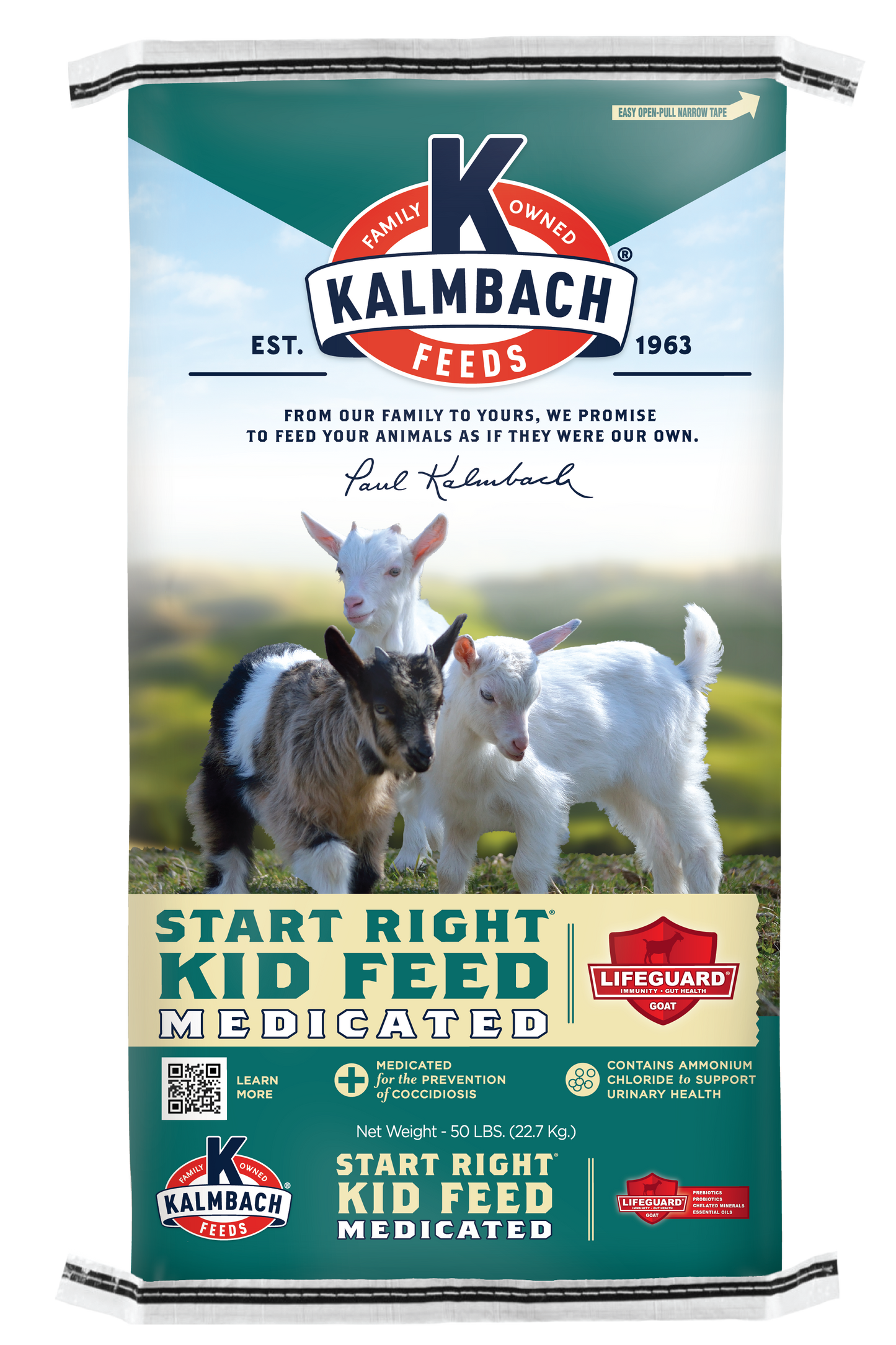 Kalmbach Start Right® Kid Feed (Medicated) 50 lb