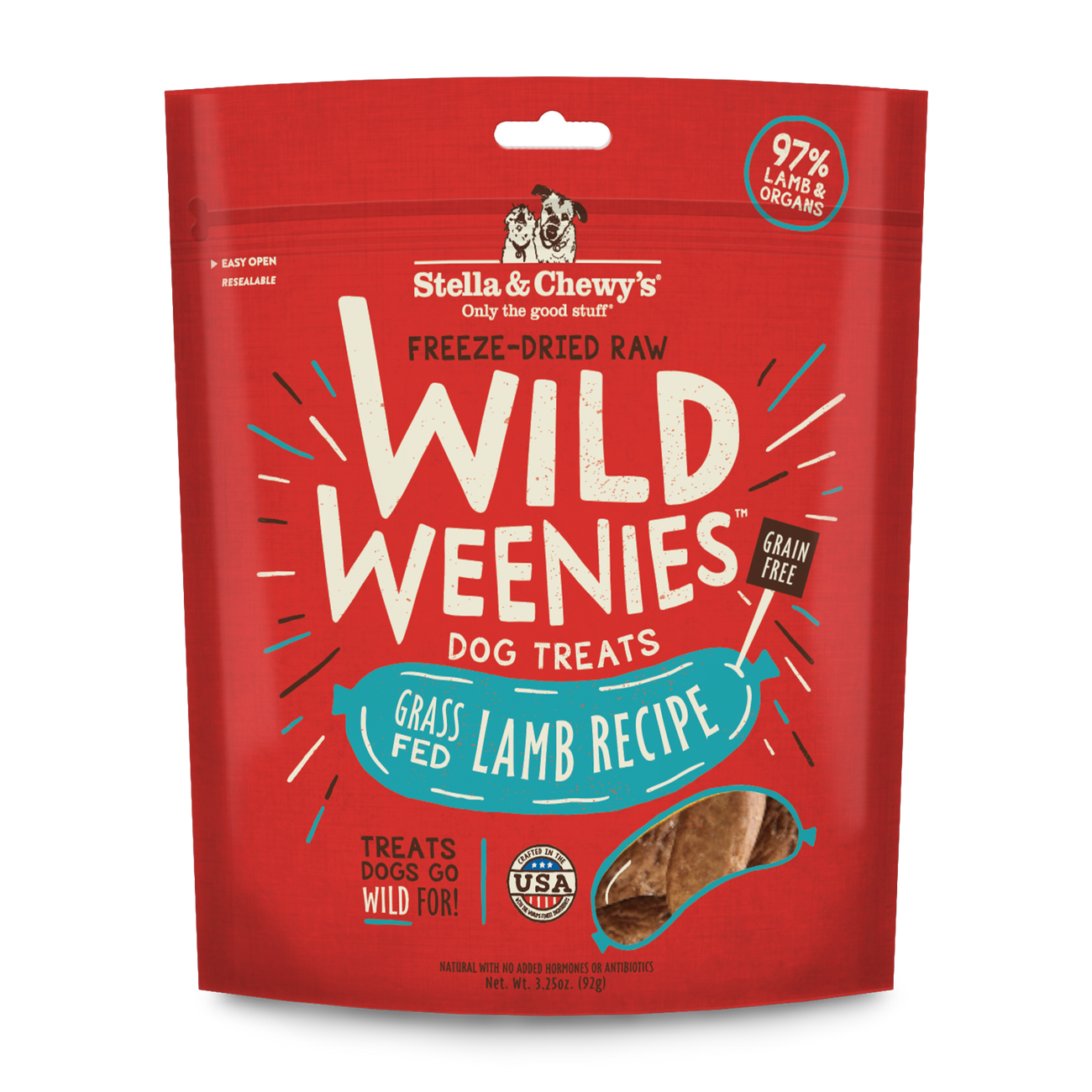 Stella & Chewys Freeze Dried Raw Wild Weenies Lamb Recipe