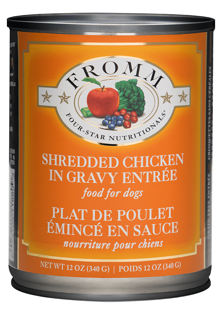 Fromm Four-Star Nutritionals: Shredded Chicken in Gravy Entrée 12oz Can