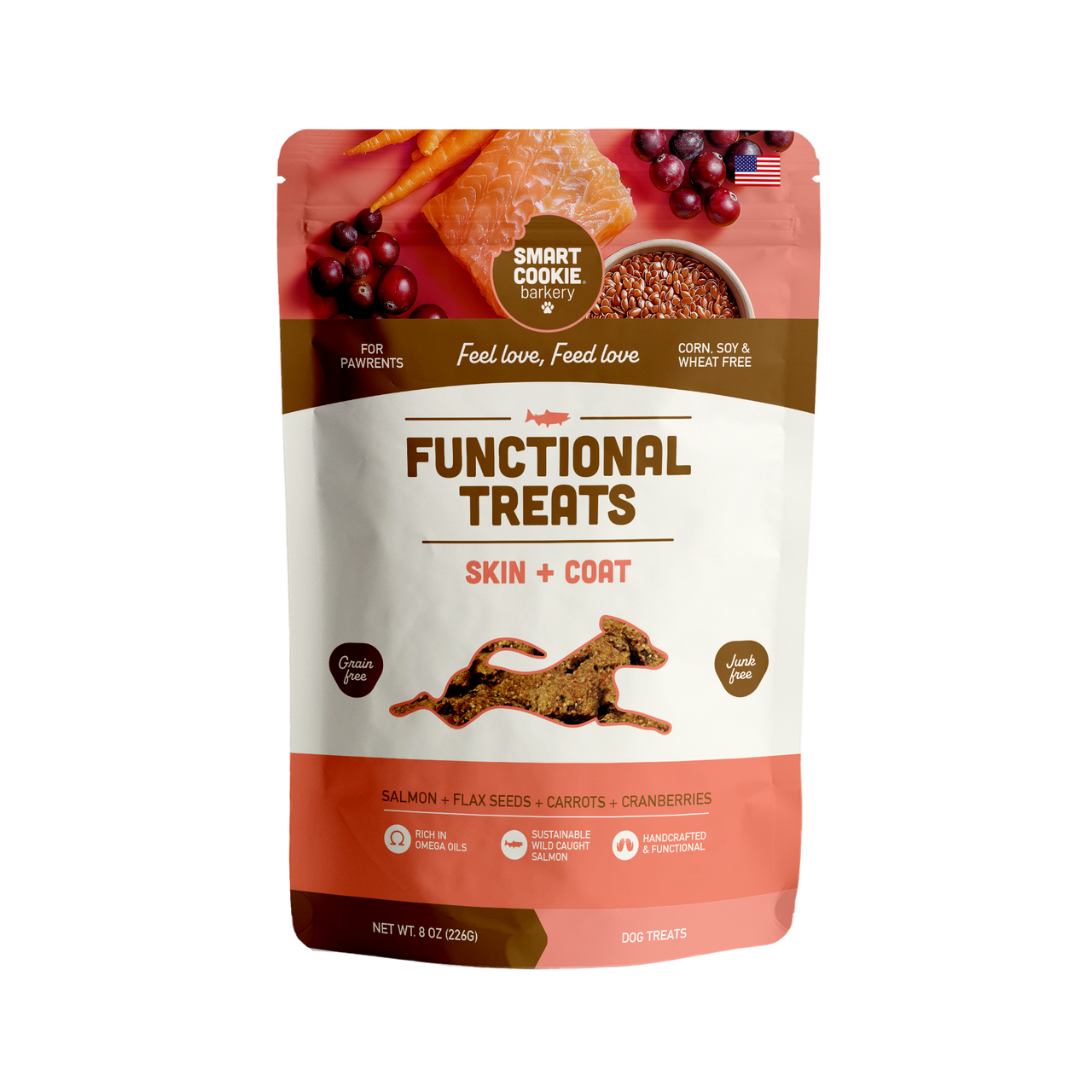 Smart Cookie: Functional Treats - Skin & Coat 8oz Pouch