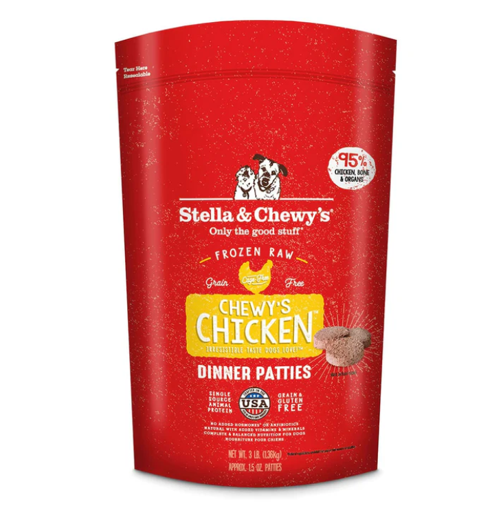 Stella & Chewy’s Chicken Frozen Raw Patties 6 lb