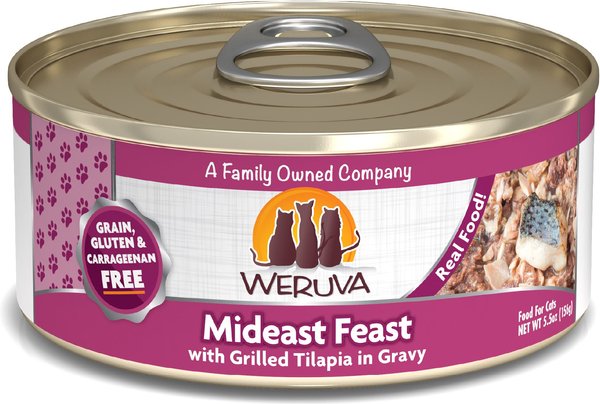 Weruva Mideast Feast with Grilled Tilapia in Gravy5.5 oz Canned Cat Food