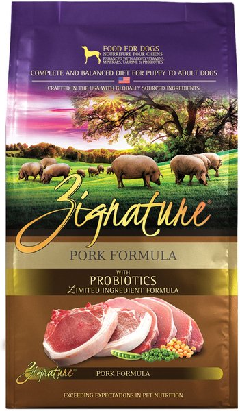 Zignature: Pork Formula 25lb Dog Food Bag