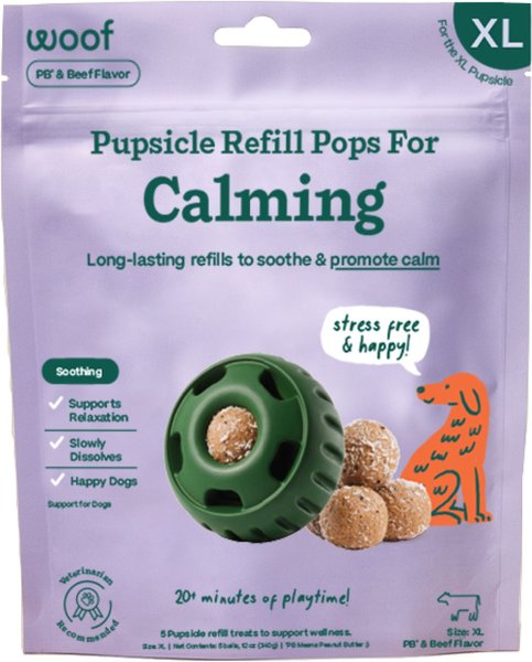 Woof Pupsicle Refill Pops For Calming PB & Beef Extra Large