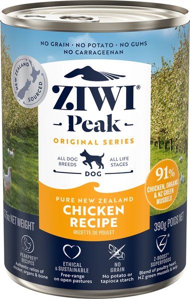 Ziwi Peak Original Series Pure New Zealand Chicken Recipe 13.75oz Canned Dog Food