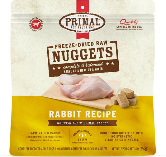 Primal Freeze Dried Rabbit Nuggets 14 oz
