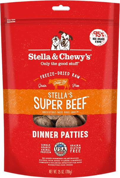 Stella & Chewy's: Freeze-Dried Raw Dinner Patties - Stella's Super Beef 25oz Bag