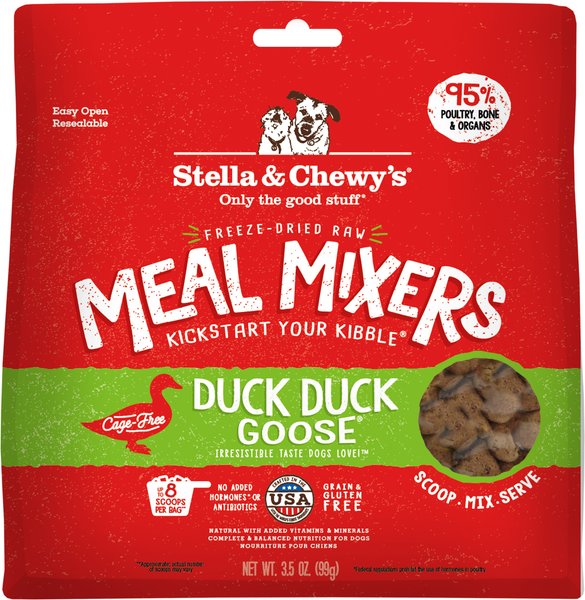 Stella & Chewy's: Freeze- Dried Raw Meal Mixers - Duck Duck Goose Recipe 3.5oz Bag