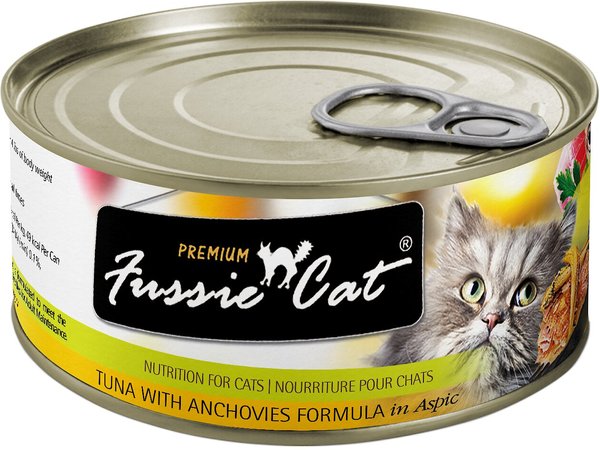 Fussie Cat: Premium Tuna & Anchovies in Aspic 2.82oz Can