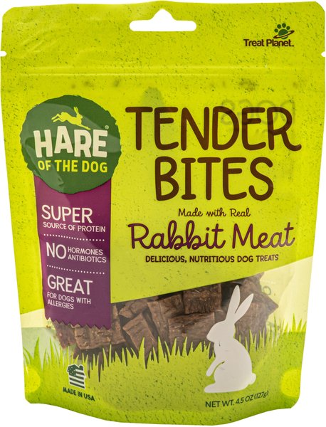 Hare of the Dog Rabbit Tender Bites Dog Jerky Treats, 4.5-oz bag