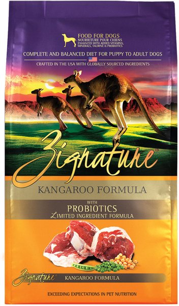 Zignature: Kangaroo Formula 4lb Dog Food Bag