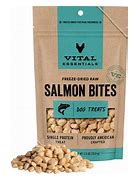Vital Essentials Salmon Bites Freeze-Dried Dog Treats, 5-oz bag