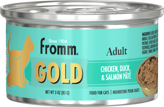 Fromm Gold Adult Chicken Duck & Salmon Pate 3.0 oz Canned Cat Food
