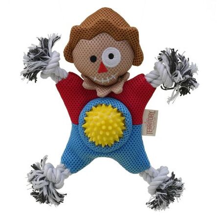 Territory Dog Toy 2 In 1 Mesh Scarecrow 10"