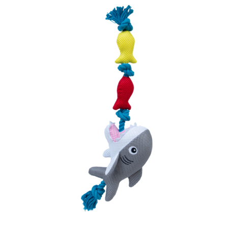 Territory Dog Toy Shark w/ Rope 20"
