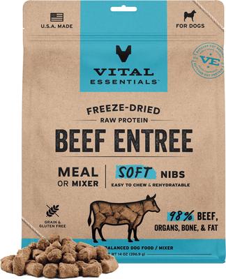 Vital Essentials: Freeze-Dried Raw Soft Nibs - Beef Entree 14oz Bag