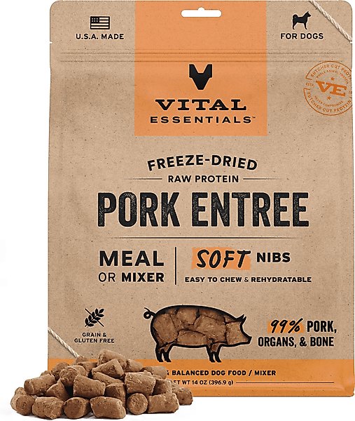 Vital Essentials: Freeze-Dried Raw - Pork Entree 14oz Bag