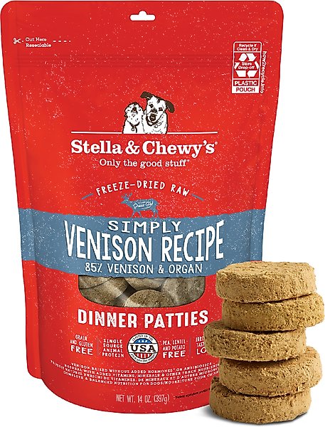 Stella & Chewy's: Simply Venison Recipe Freeze-Dried Raw Dinner Patties 14oz