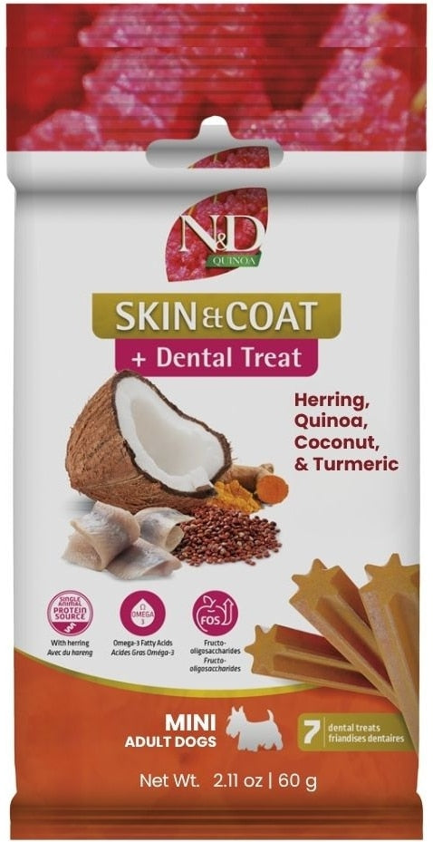 Farmina N&D: Dog Dental Treats - Skin & Coat Herring
