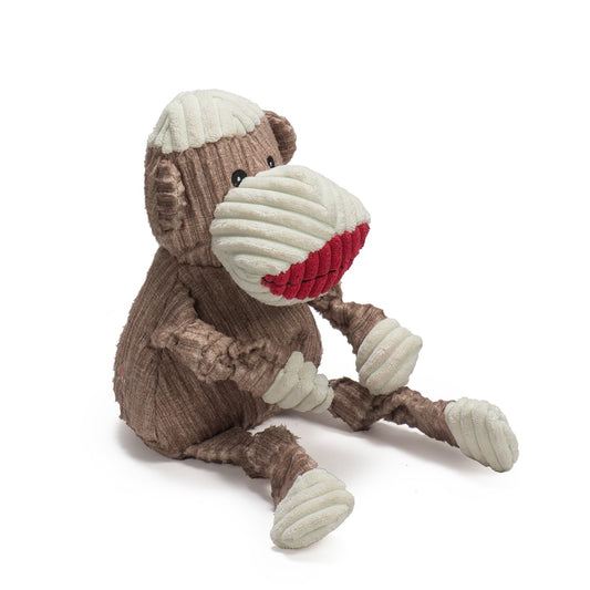 HuggleHounds Stuey Sock Monkey Knottie Large