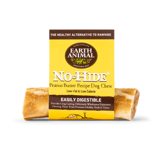 Earth Animal No Hide Dog Chew Low-Fat Peanut Butter Recipe Medium