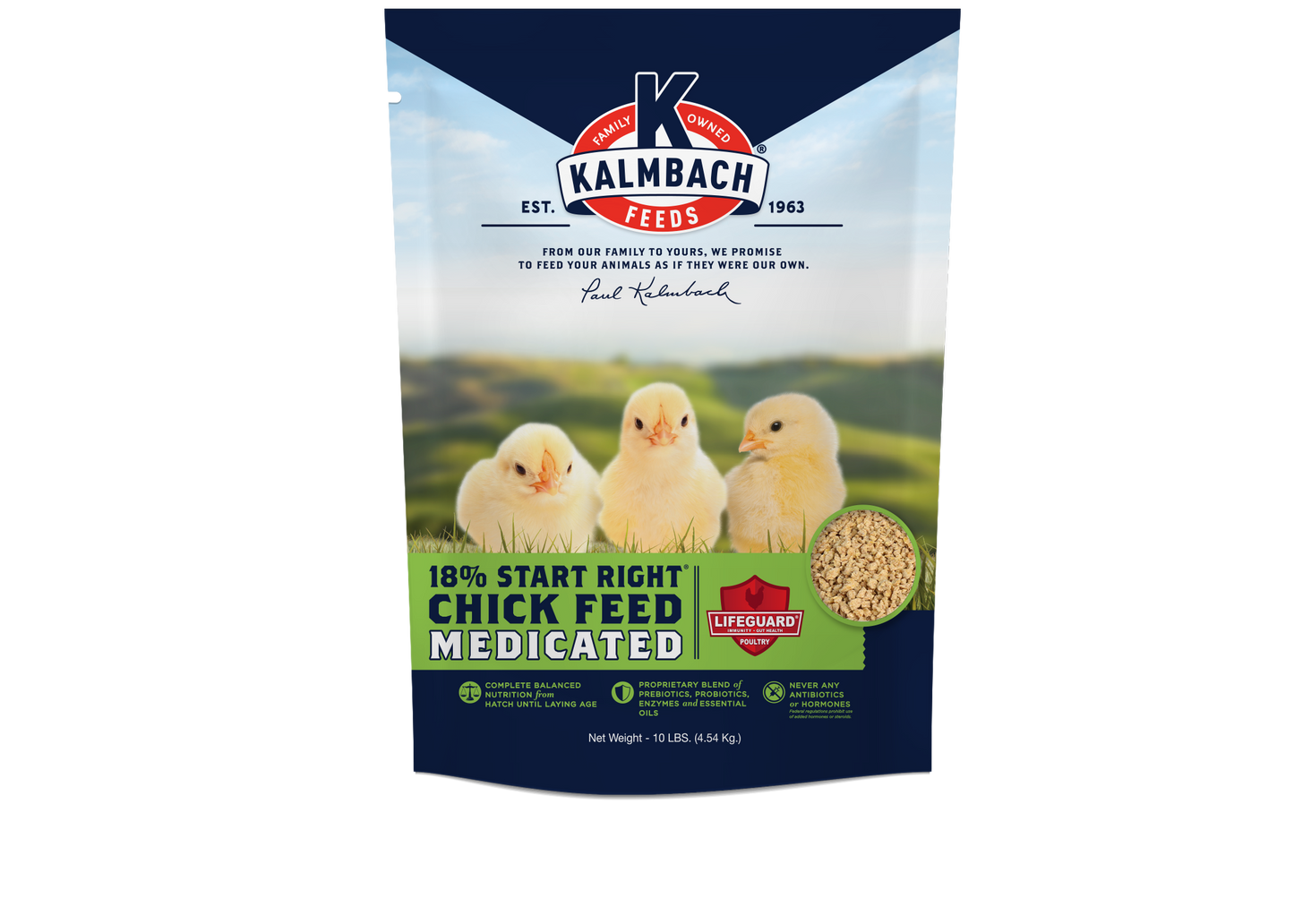 Kalmbach 18% Start Right® Chick Feed (Medicated) 10 lb