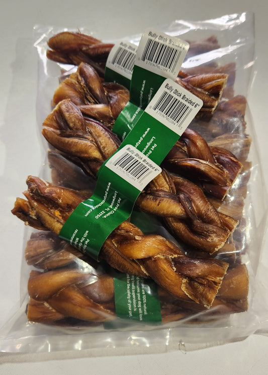 Pet Pro Choice Bully Stick Braided 6"