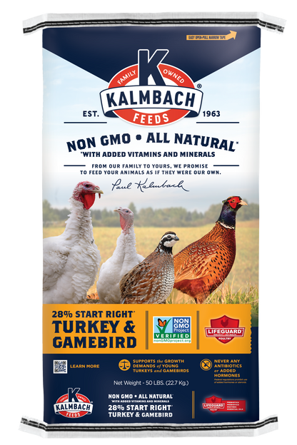 Kalmbach 28% Non-GMO Start Right™ Turkey & Gamebird 50 lb