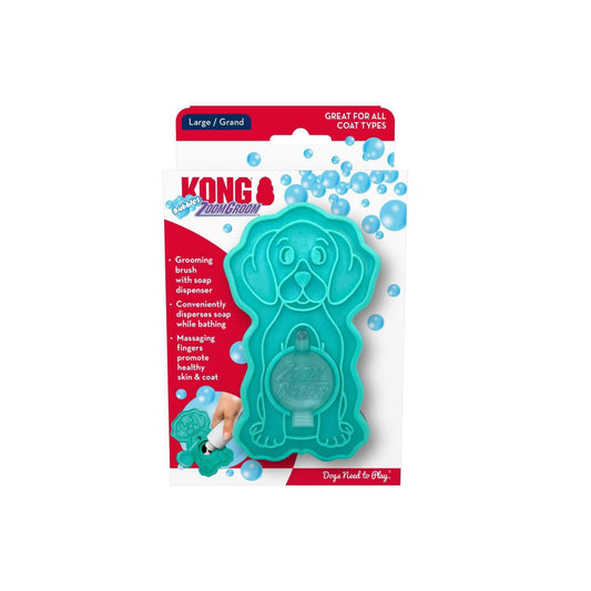 Kong Zoom Groom® Bubbles Soap Dispensing Dog Brush, Large