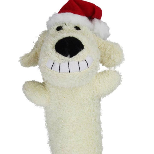 Multipet Loofa Dog Santa 6"