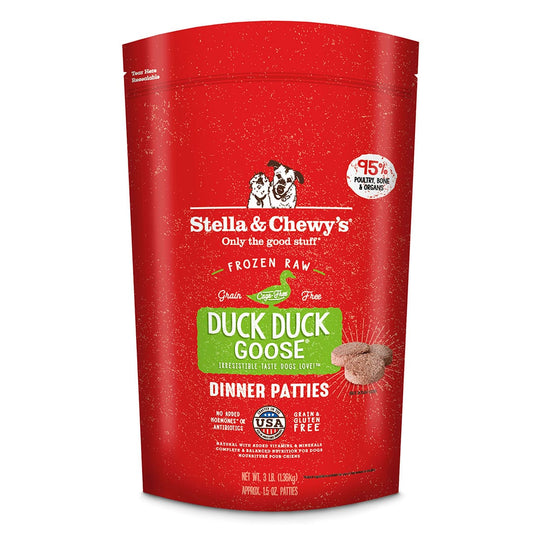 Stella & Chewy's Duck Duck Goose Frozen Raw Dinner Patties 6 lb
