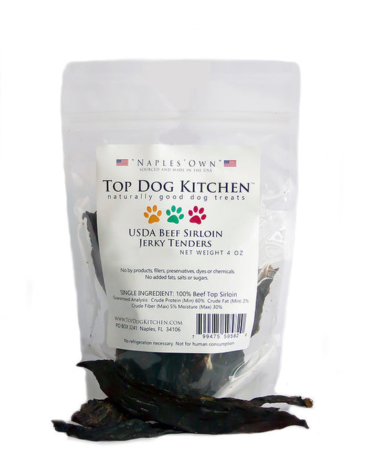 Naples Own Top Dog Kitchen 100% USDA Beef Sirloin Jerky Tenders
