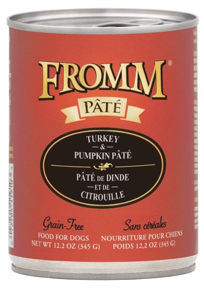 Fromm Wet Dog Food - Grain Free Turkey & Pumpkin Pate-Case of 12