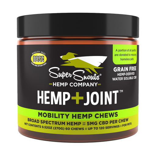 Diggin' Your Dog Supplement Super Snouts CBD Soft Chew Zaca Hemp+Joint 60 ct