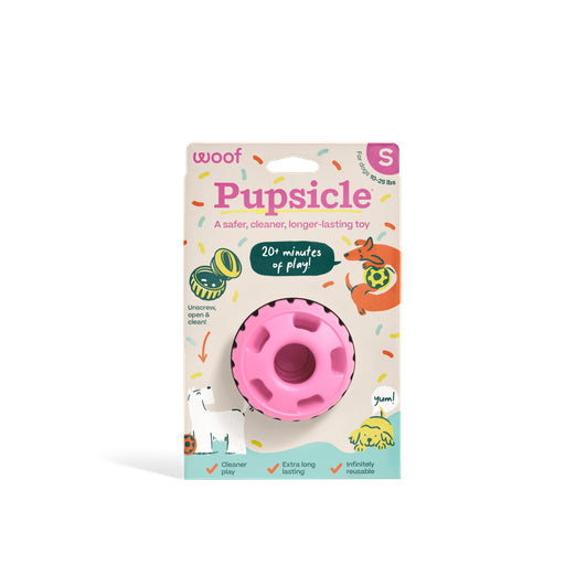 Woof Pupsicle Small Birthday Pink